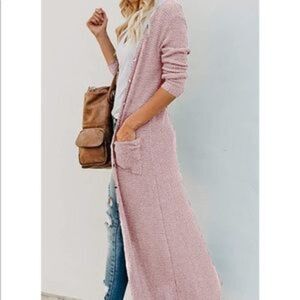 Button Down Knitted Sweater Cardigan